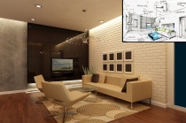 Modern Living room concept
